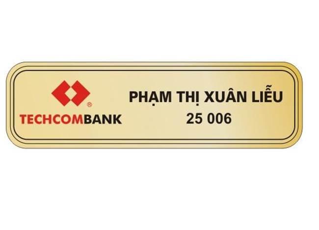 Thẻ nhân viên ngân hàng Techcombank